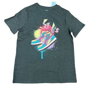 NWT Cat & Jack XXL (16/18) Short Sleeve Crewneck Retro High Top Graphic T-Shirt